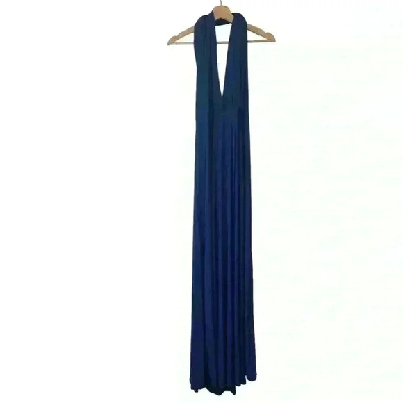 NWT Lulu’s Always Stunning Convertible Navy Blue Maxi Dress - Picture 5 of 14